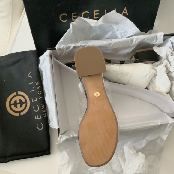 CECELIA Lincoln Strappy Clear Slide Sandals Mules - Picture 13 of 13